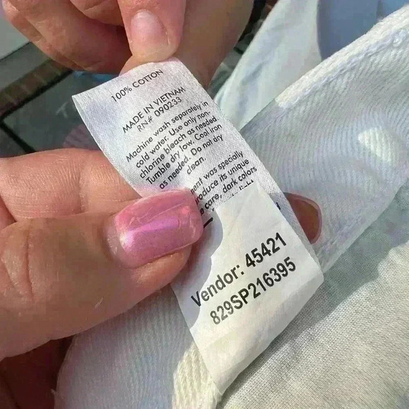 PACSUN White & Lt Wash Black Ripped Vintage High Rise Festival Spring Break - Picture 6 of 8